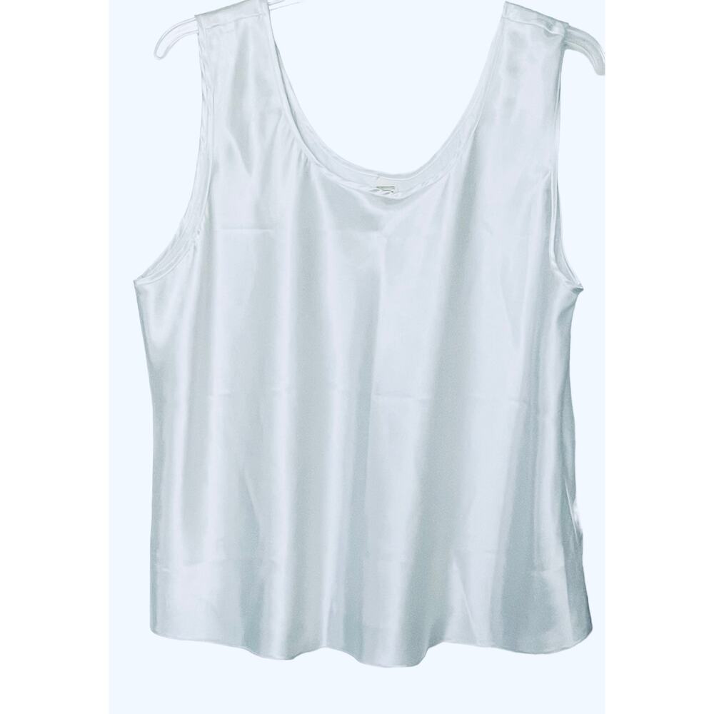 NO MFG. TAG SLEEVELESS ROUND NECK BLOUSE/TANK, WOMENS, 3X, WHITE, DRESSY